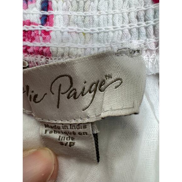 Charlie Paige Boho Sleeveless Smocked Neck Maxi Dress Multi Color Floral Cotton - Picture 3 of 10